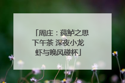 周庄：莼鲈之思下午茶 深夜小龙虾与晚风碰杯