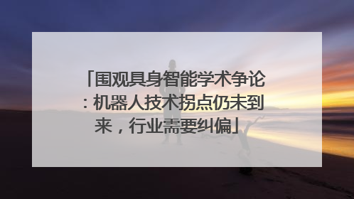 围观具身智能学术争论：机器人技术拐点仍未到来，行业需要纠偏