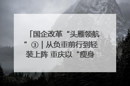 国企改革“头雁领航”③｜从负重前行到轻装上阵 重庆以“瘦身”谋“健体”