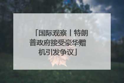 国际观察丨特朗普政府接受豪华赠机引发争议