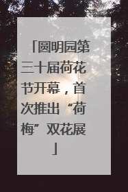 圆明园第三十届荷花节开幕，首次推出“荷梅”双花展