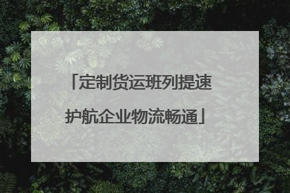 定制货运班列提速 护航企业物流畅通
