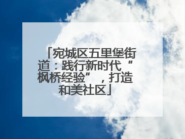 宛城区五里堡街道：践行新时代“枫桥经验”，打造和美社区