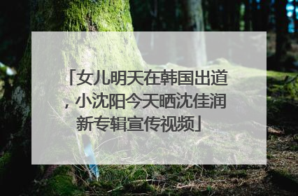 女儿明天在韩国出道，小沈阳今天晒沈佳润新专辑宣传视频
