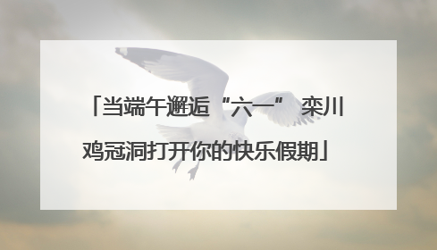 当端午邂逅“六一” 栾川鸡冠洞打开你的快乐假期
