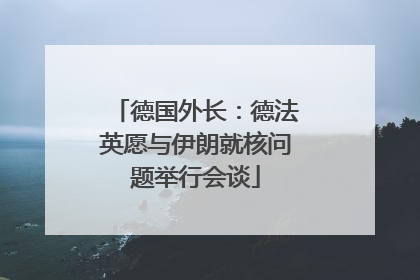 德国外长：德法英愿与伊朗就核问题举行会谈