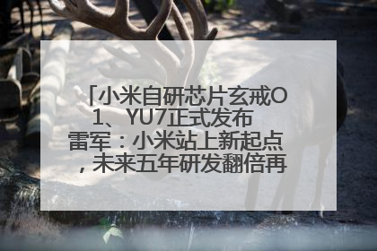 小米自研芯片玄戒O1、YU7正式发布 雷军：小米站上新起点，未来五年研发翻倍再投2000亿元