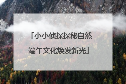 小小侦探探秘自然 端午文化焕发新光