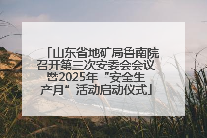 山东省地矿局鲁南院召开第三次安委会会议暨2025年“安全生产月”活动启动仪式
