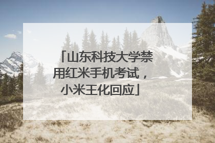 山东科技大学禁用红米手机考试，小米王化回应