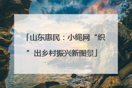 山东惠民：小绳网“织”出乡村振兴新图景
