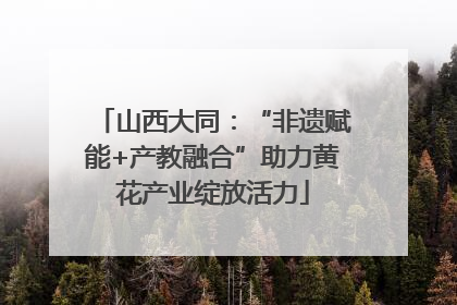 山西大同：“非遗赋能+产教融合”助力黄花产业绽放活力