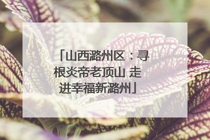 山西潞州区：寻根炎帝老顶山 走进幸福新潞州