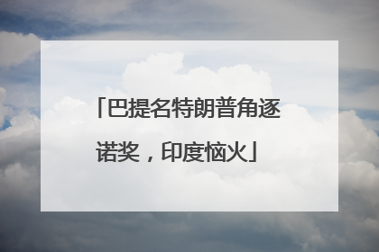 巴提名特朗普角逐诺奖，印度恼火