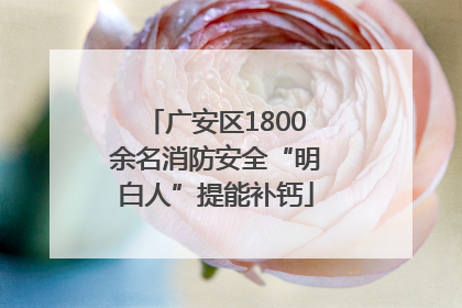 广安区1800余名消防安全“明白人”提能补钙