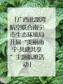 广西北部湾航空联合南宁市生态环境局开展“美丽南宁·共建共享”主题航班活动