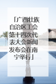 广西壮族自治区工会第十四次代表大会新闻发布会在南宁举行