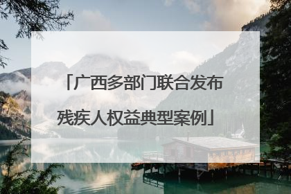 广西多部门联合发布残疾人权益典型案例
