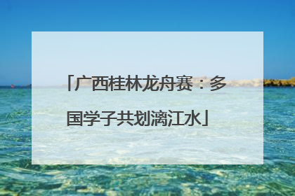 广西桂林龙舟赛：多国学子共划漓江水