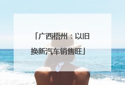 广西梧州：以旧换新汽车销售旺
