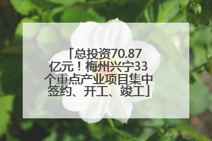 总投资70.87亿元！梅州兴宁33个重点产业项目集中签约、开工、竣工