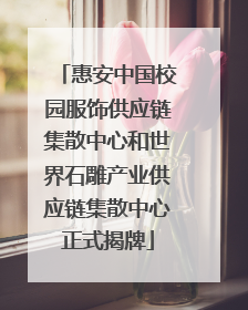 惠安中国校园服饰供应链集散中心和世界石雕产业供应链集散中心正式揭牌