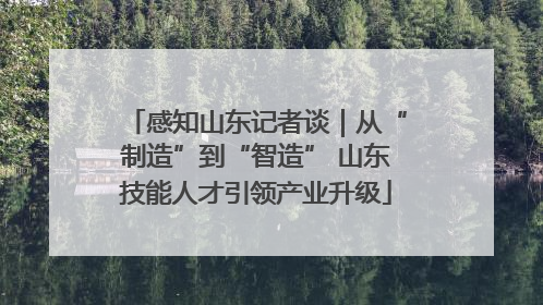 感知山东记者谈｜从“制造”到“智造” 山东技能人才引领产业升级