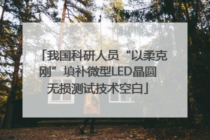 我国科研人员“以柔克刚”填补微型LED晶圆无损测试技术空白