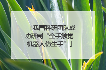 我国科研团队成功研制“全手触觉机器人仿生手”