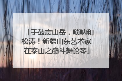 手鼓震山岳，唢呐和松涛！新疆山东艺术家在泰山之巅斗舞论琴