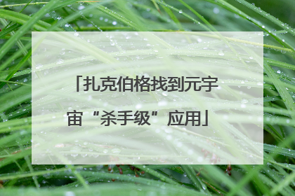 扎克伯格找到元宇宙“杀手级”应用