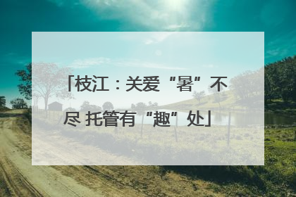 枝江：关爱“暑”不尽 托管有“趣”处