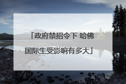 政府禁招令下 哈佛国际生受影响有多大