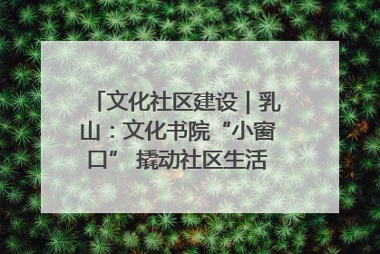 文化社区建设｜乳山：文化书院“小窗口” 撬动社区生活“大幸福”