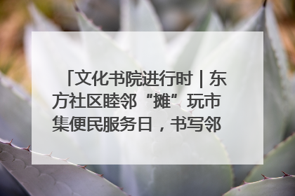 文化书院进行时｜东方社区睦邻“摊”玩市集便民服务日，书写邻里共生新篇章