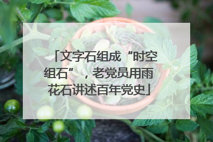 文字石组成“时空组石”，老党员用雨花石讲述百年党史
