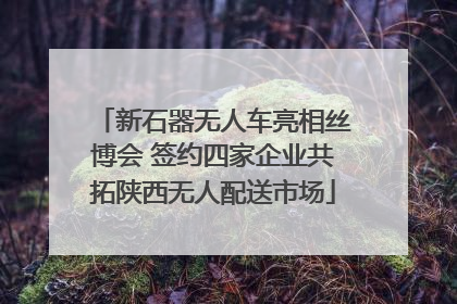 新石器无人车亮相丝博会 签约四家企业共拓陕西无人配送市场