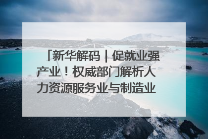 新华解码｜促就业强产业！权威部门解析人力资源服务业与制造业融合发展试点