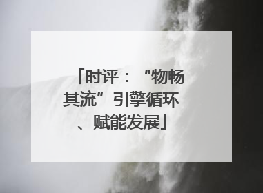 时评：“物畅其流”引擎循环、赋能发展