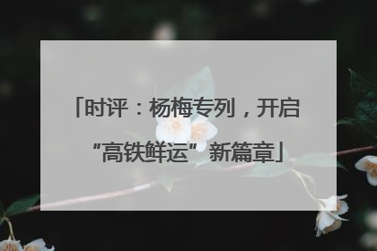 时评：杨梅专列，开启“高铁鲜运”新篇章