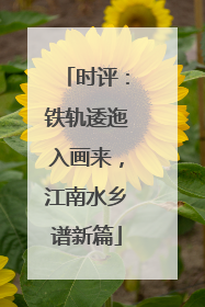 时评：铁轨逶迤入画来，江南水乡谱新篇