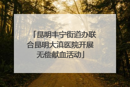 昆明丰宁街道办联合昆明大滇医院开展无偿献血活动