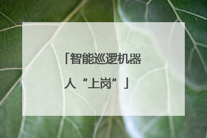智能巡逻机器人“上岗”