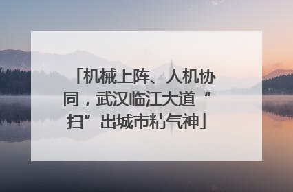 机械上阵、人机协同，武汉临江大道“扫”出城市精气神