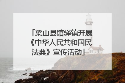 梁山县馆驿镇开展《中华人民共和国民法典》宣传活动