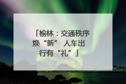 榆林：交通秩序焕“新” 人车出行有“礼”