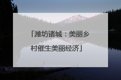 潍坊诸城：美丽乡村催生美丽经济