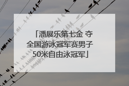 潘展乐第七金 夺全国游泳冠军赛男子50米自由泳冠军