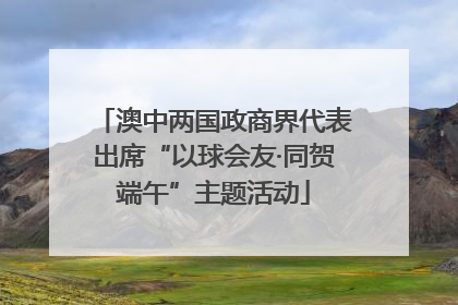 澳中两国政商界代表出席“以球会友·同贺端午”主题活动
