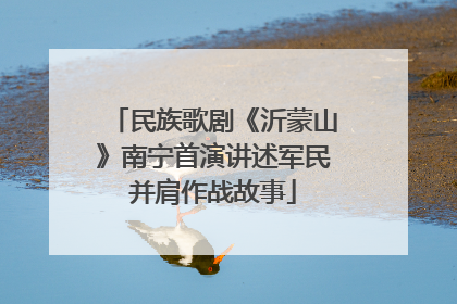 民族歌剧《沂蒙山》南宁首演讲述军民并肩作战故事